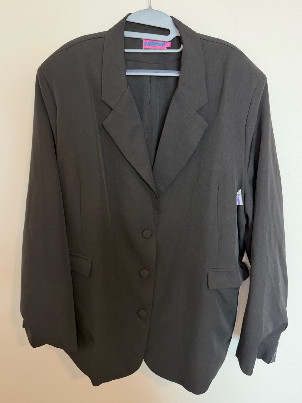 Edikted Black Oversized Single-Breasted Blazer Sz.XL